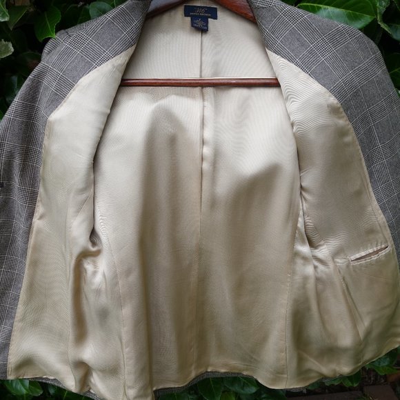 Brooks Brothers Wool Suit Blazer Plaid "346" - Picture 4 of 4